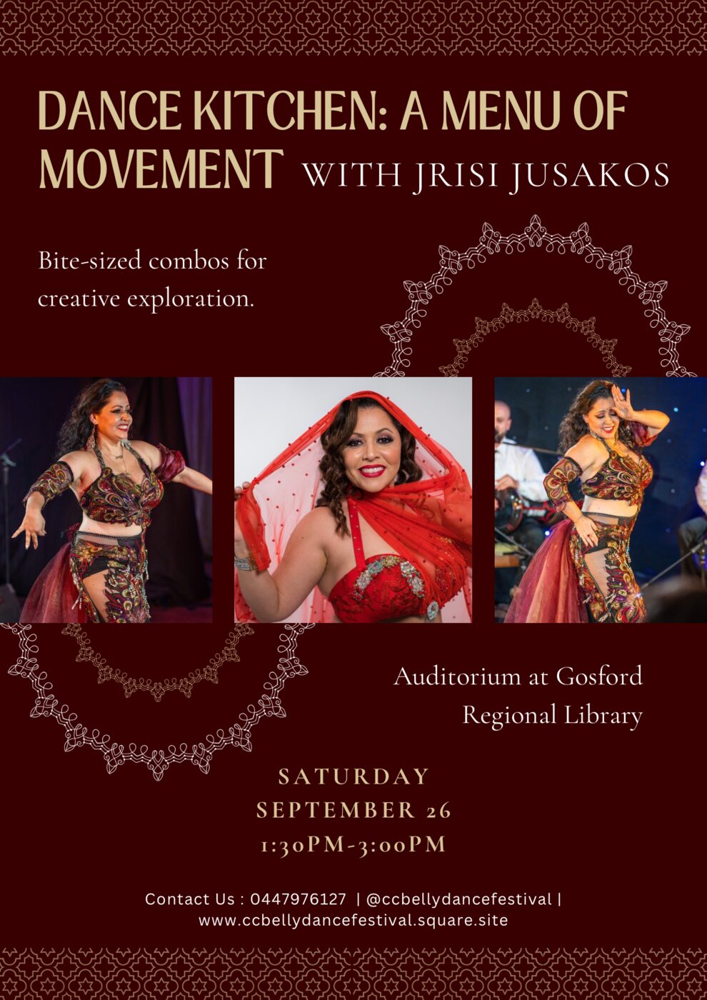 Dance Kitchen: A Menu of Movement with Jrisi Jusakos event flyer