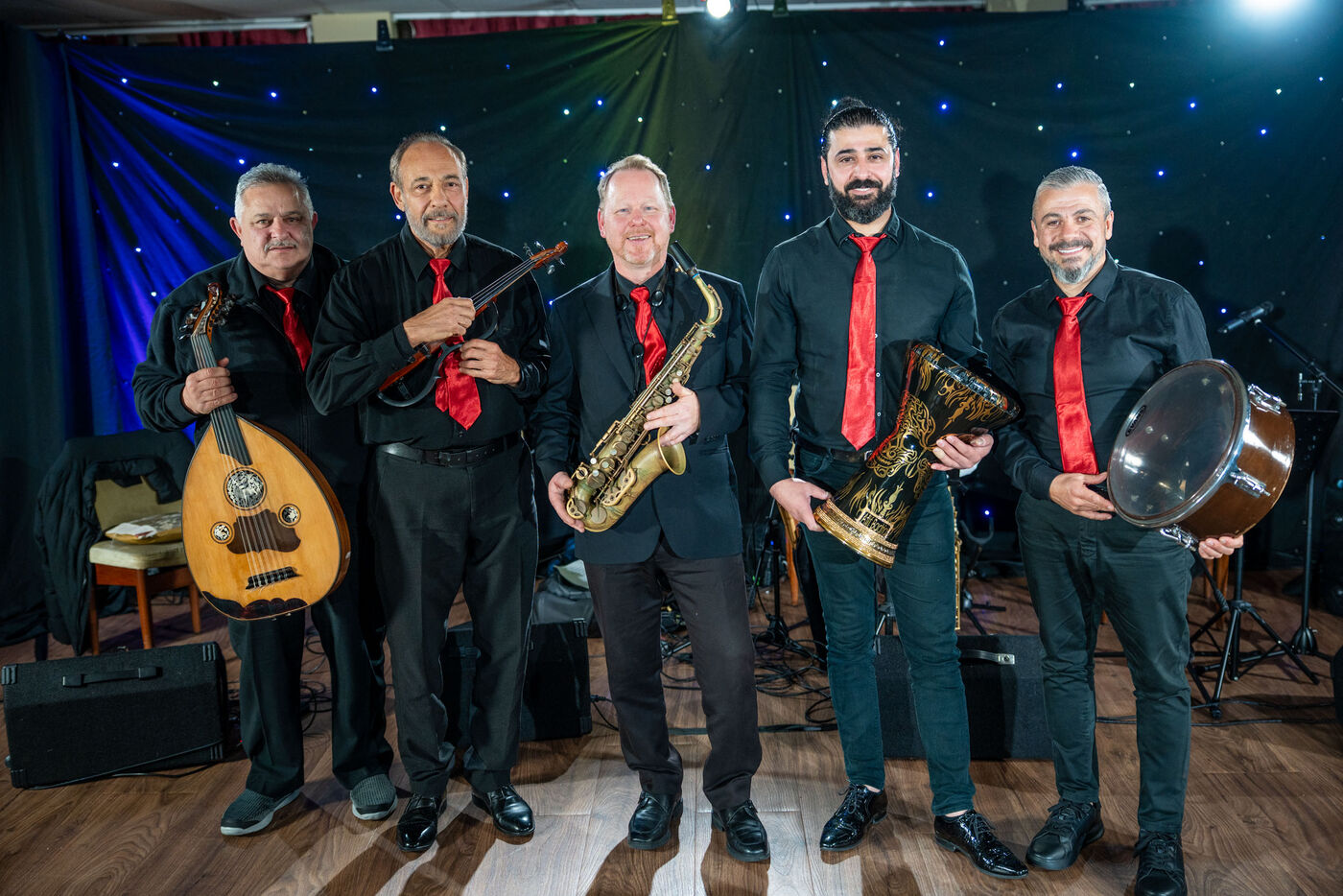 Live musicians performing